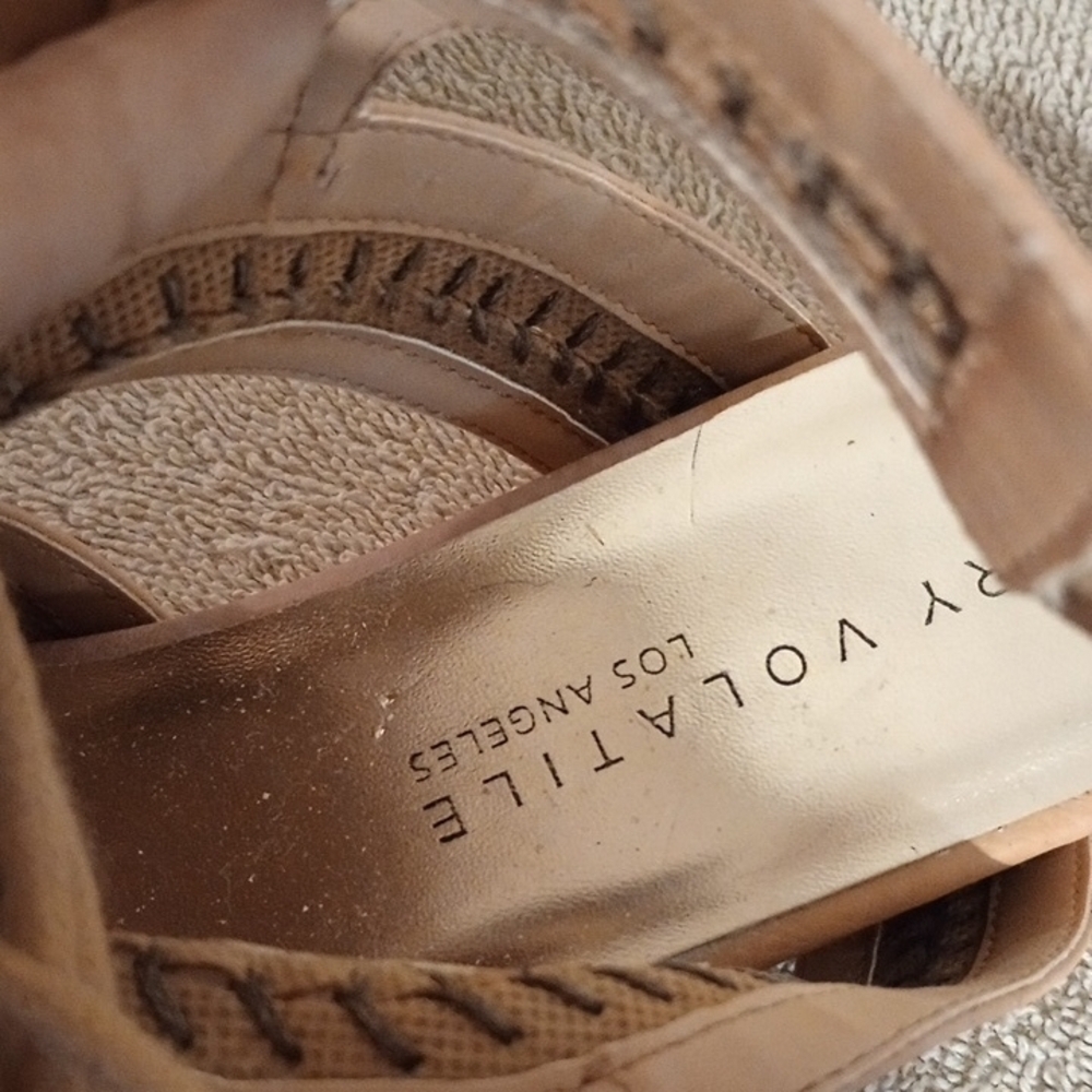 Women's Very Volatile Los Angeles Tan Lace-Up Sandals - Picture 2 of 5